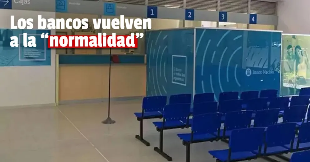 Oficial: desde este lunes, los bancos podrán atender sin turno