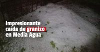 Preocupación en Sarmiento por la fuerte caída de granizo 