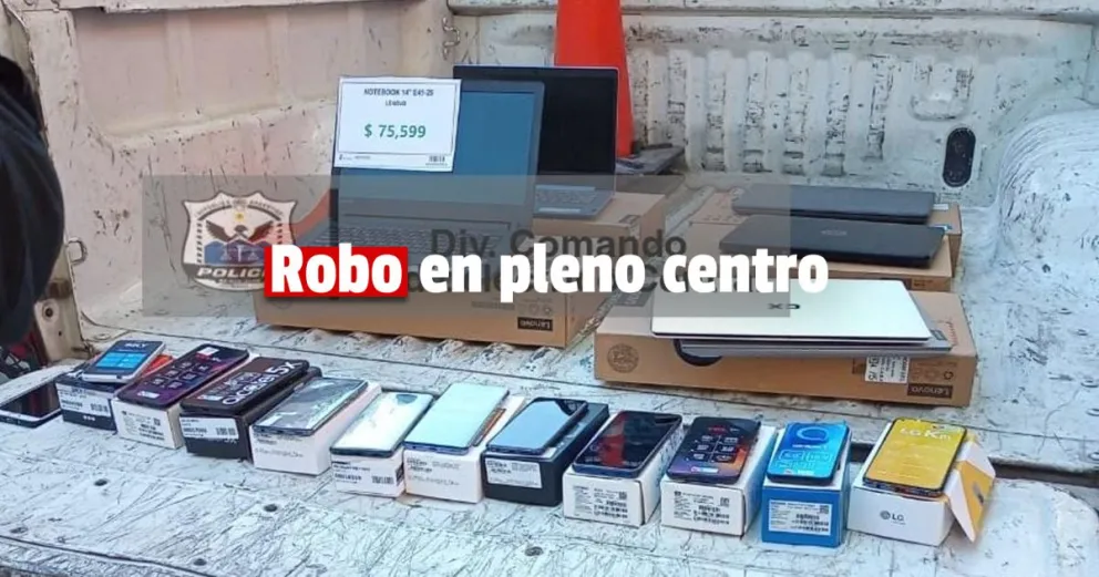Robaron celulares y computadoras de un conocido local céntrico