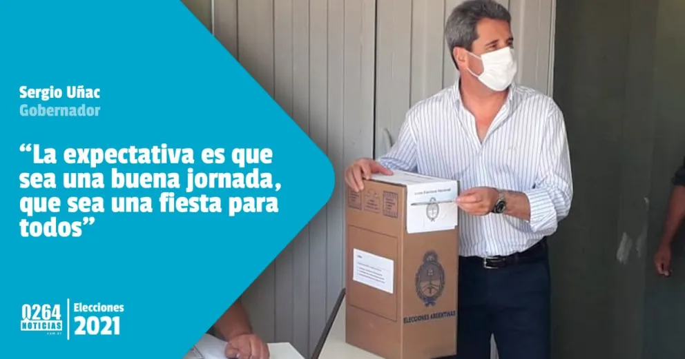 Sergio Uñac votó en Pocito y destacó la mayor participación de votantes