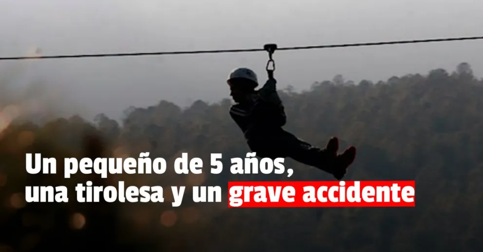 Un nene se cayó de una tirolesa y quedo grave 