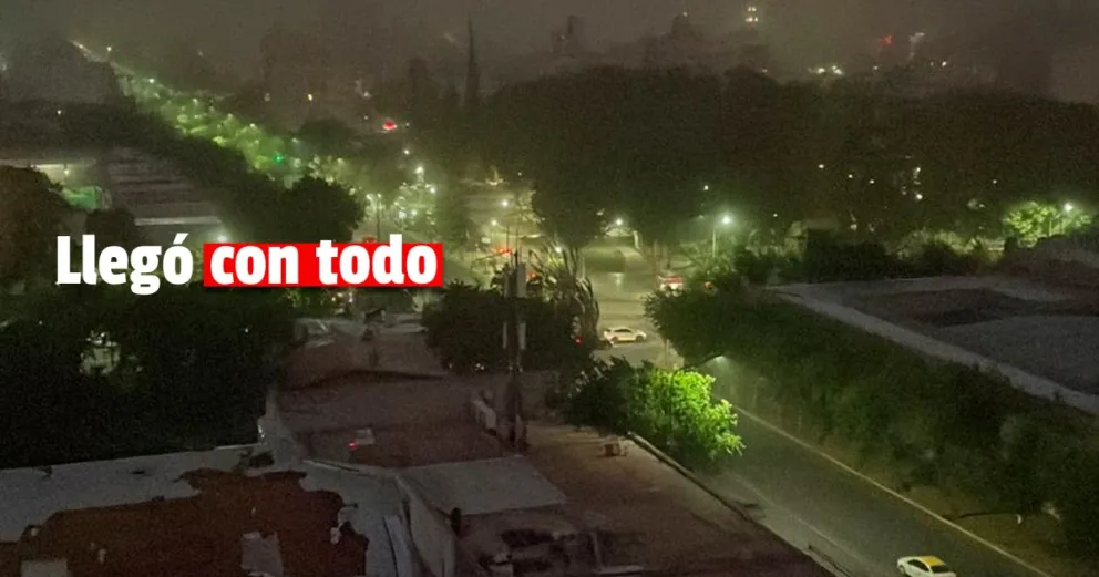 Llegó el viento Sur a San Juan y con fuertes ráfagas 