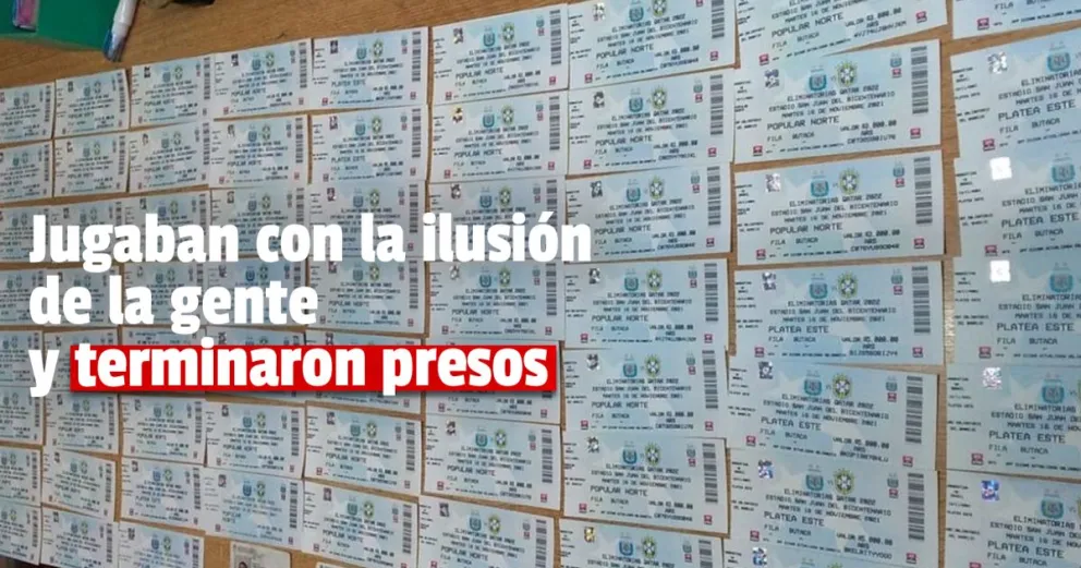 Detuvieron en Mendoza a dos sanjuaninos con 74 entradas truchas y $64.000