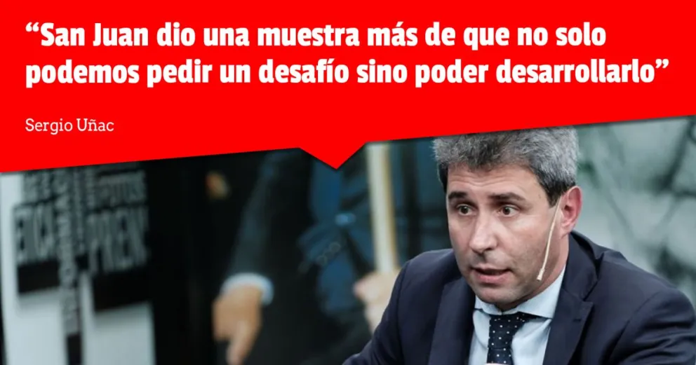 Sergio Uñac: “San Juan dio una muestra más de que no solo podemos pedir un desafío sino poder desarrollarlo”