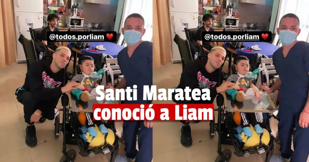 Santi Maratea viajó a San Juan para ayudar a Liam el pequeño con Atrofia Muscular Espinal