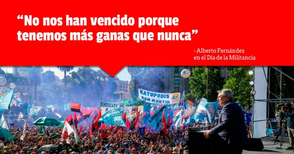 Alberto Fernández en el Día de la Militancia: "Queda mucho por hacer"