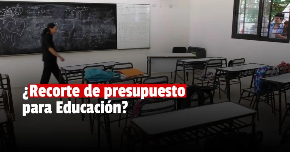 El presupuesto nacional prevé una baja del 62% en Educación