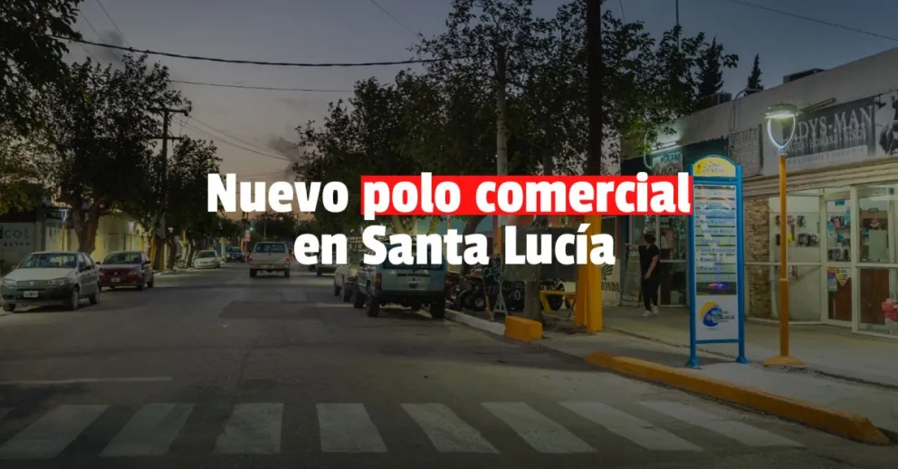 Santa Lucía inauguró un nuevo polo comercial para impulsar la economía local