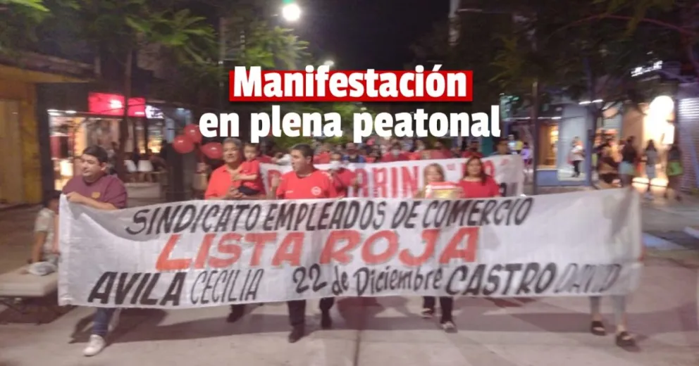 La Lista Roja del SEC realizó una manifestación en pleno centro 