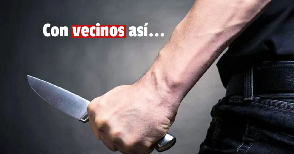 Asaltó a su vecino, intentó apuñalarlo y lo amenazó con quemarle el kiosco