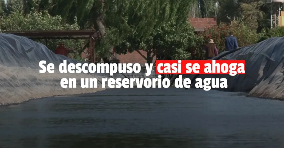 Un hombre convulsionó mientras trabajaba y cayó a un reservorio de agua