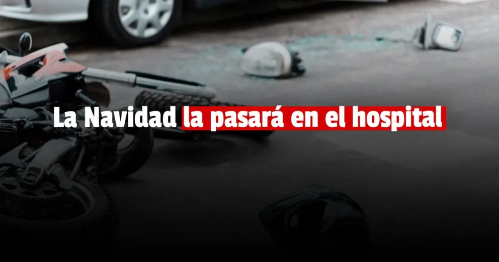 Un motociclista chocó contra un camión y quedó en grave estado
