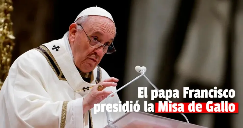 El papa Francisco presidió la misa de Gallo en la basílica de San Pedro con aforo reducido