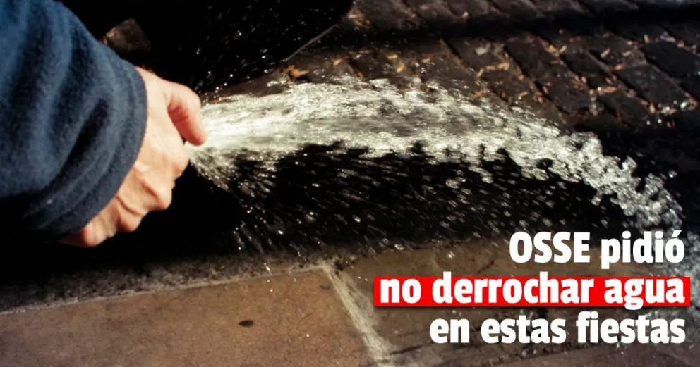 Desde OSSE pidieron usar el agua de manera responsable durante las fiestas