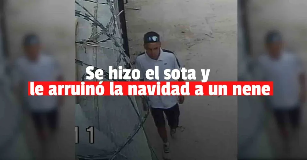 Le robó el regalo de navidad a un nene y quedó filmado 