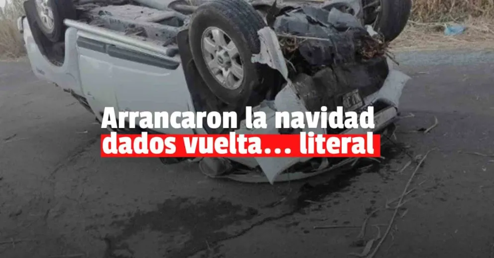 Volcaron, quedaron atrapados y tuvieron que ser rescatados por Bomberos