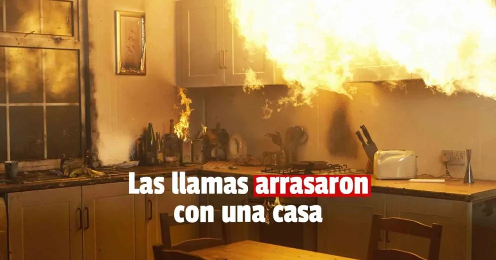 Una casa de Rawson ardió y las pérdidas fueron del 70%