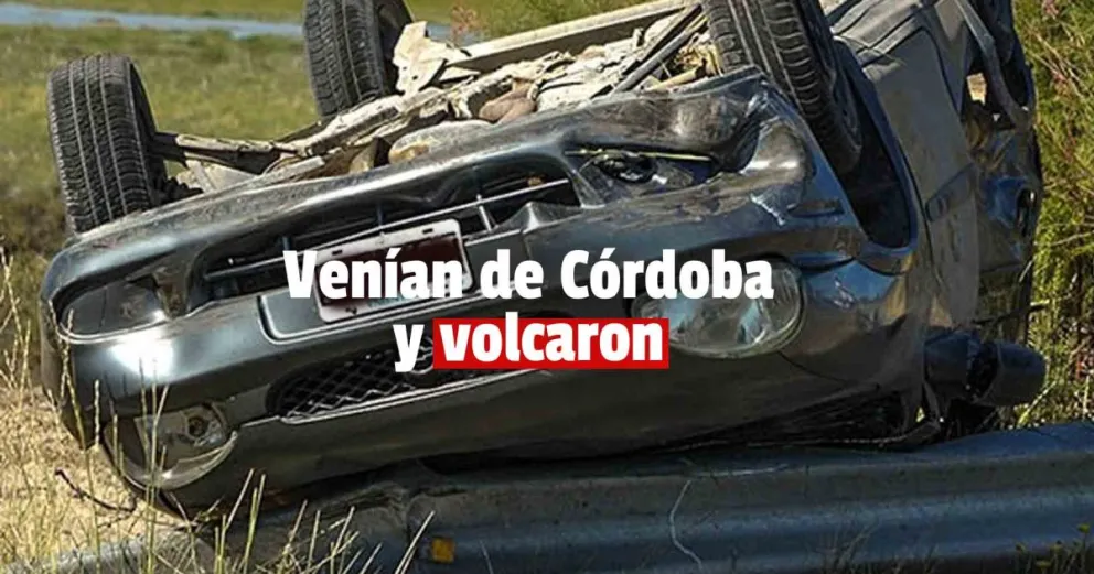 Una familia volcó en Sarmiento: una mujer quedó hospitalizada