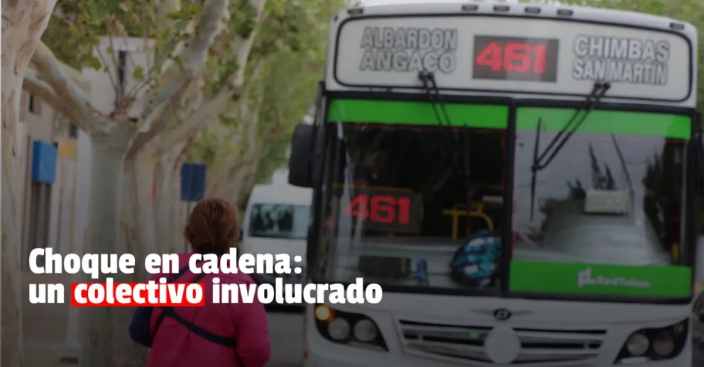 Un colectivo de línea causó un choque en cadena
