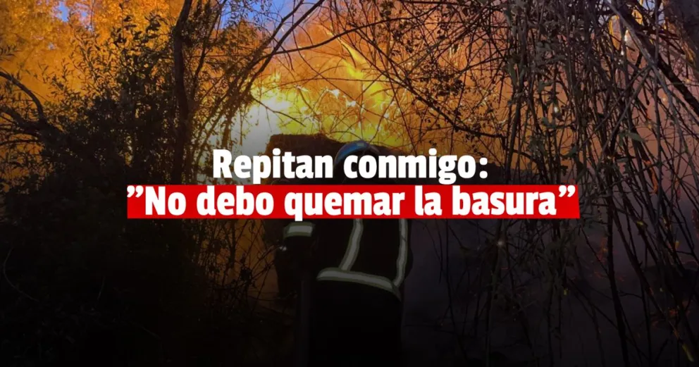 Prendió fuego la basura y casi se le incendia la casa