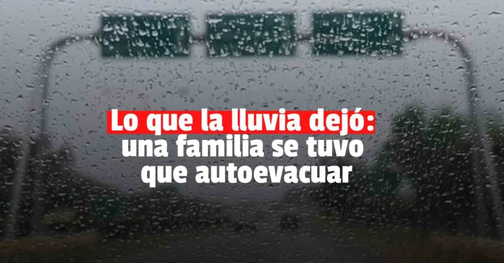 Una familia evacuada, el resultado de las intensas lluvias 