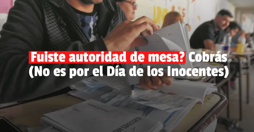 Dieron a conocer el calendario de pago para autoridades de mesa