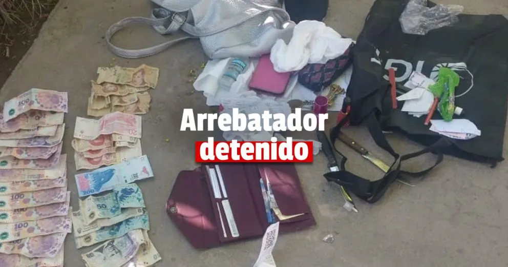 Detienen a un ladrón que arrebató una cartera en Chimbas
