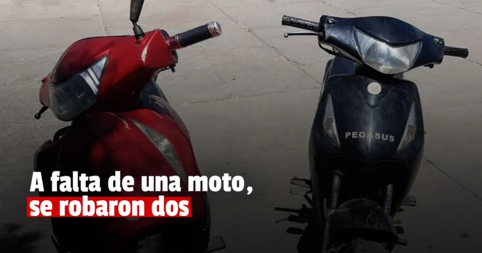 Se robaron dos motos, las abandonaron para escapar pero igual los detuvieron