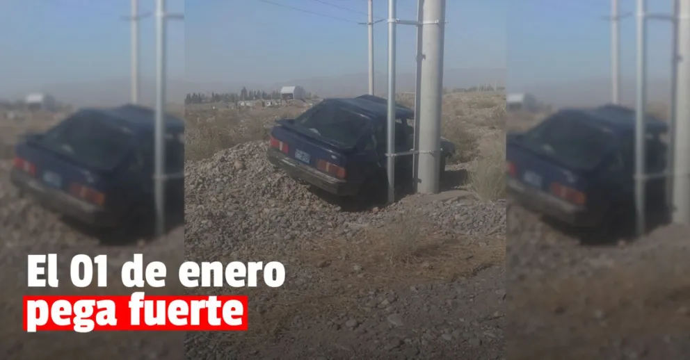 Se quedó dormido, chocó contra un poste y se salvó de milagro