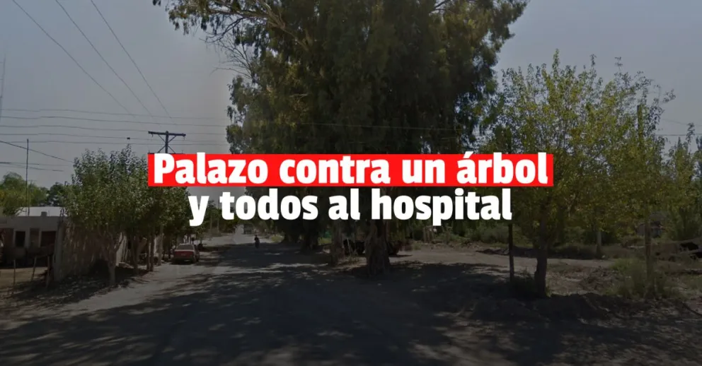 Cuatro jóvenes quedaron hospitalizados luego de chocar con su auto contra un árbol