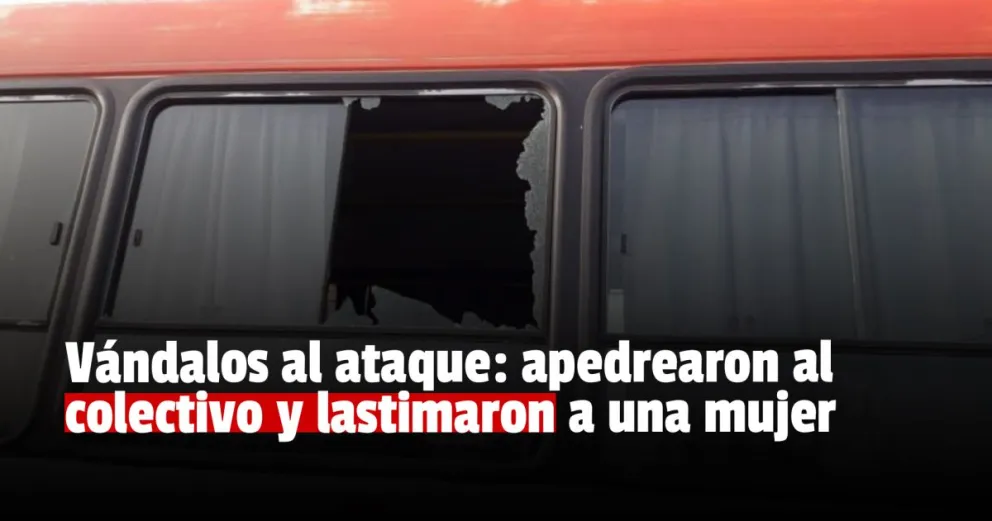Le tiraron una piedra a un colectivo que iba para Mendoza y una mujer resultó herida 