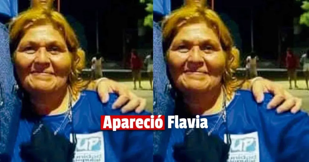 Apareció Flavia en buen estado de salud
