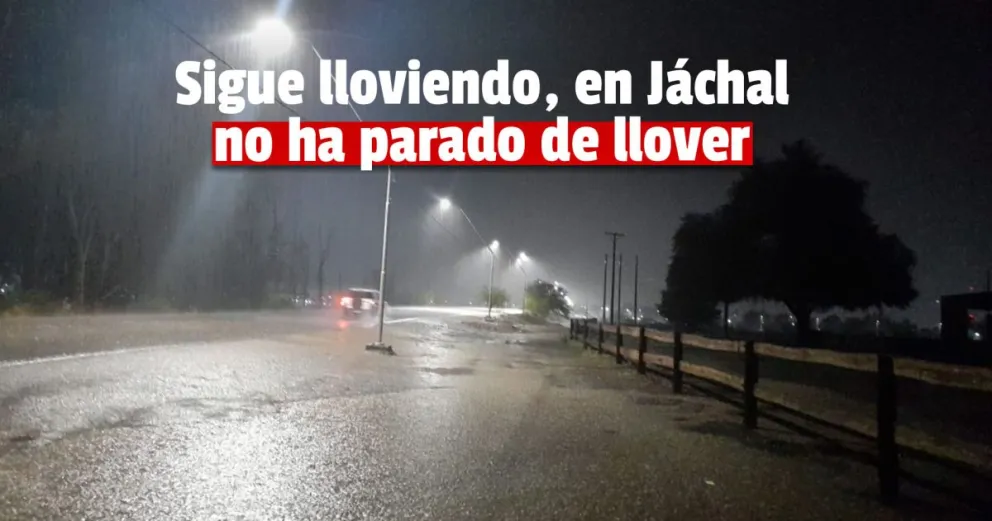Jáchal: llovió durante más de 40 minutos en el departamento del norte