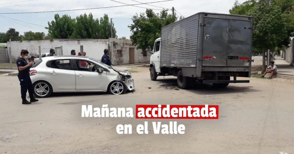 Fuerte choque en una esquina transitada de Valle Fértil 