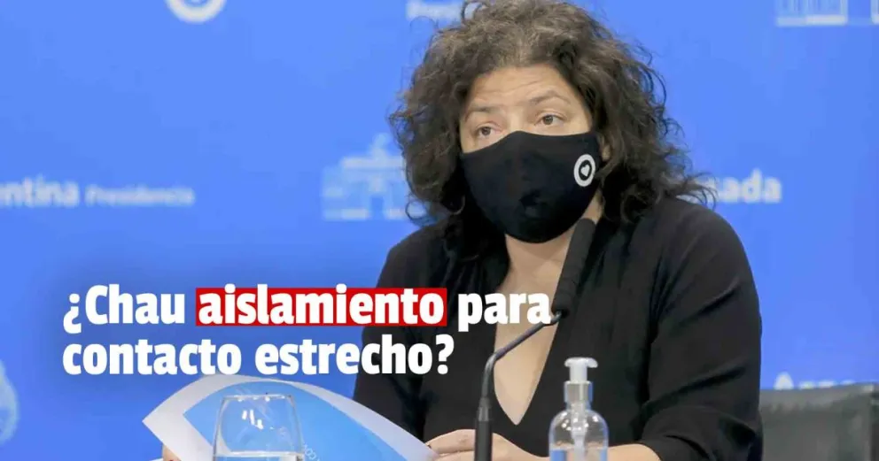 Vizzotti confirmó que buscan eliminar el aislamiento para contactos estrechos con vacunación completa