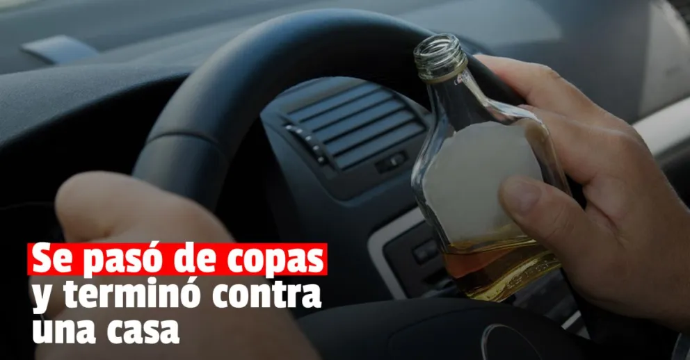 Un conductor en estado de ebriedad chocó contra una casa
