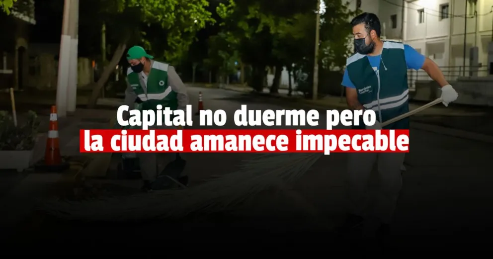 Capital no duerme y continúa con la limpieza nocturna. 