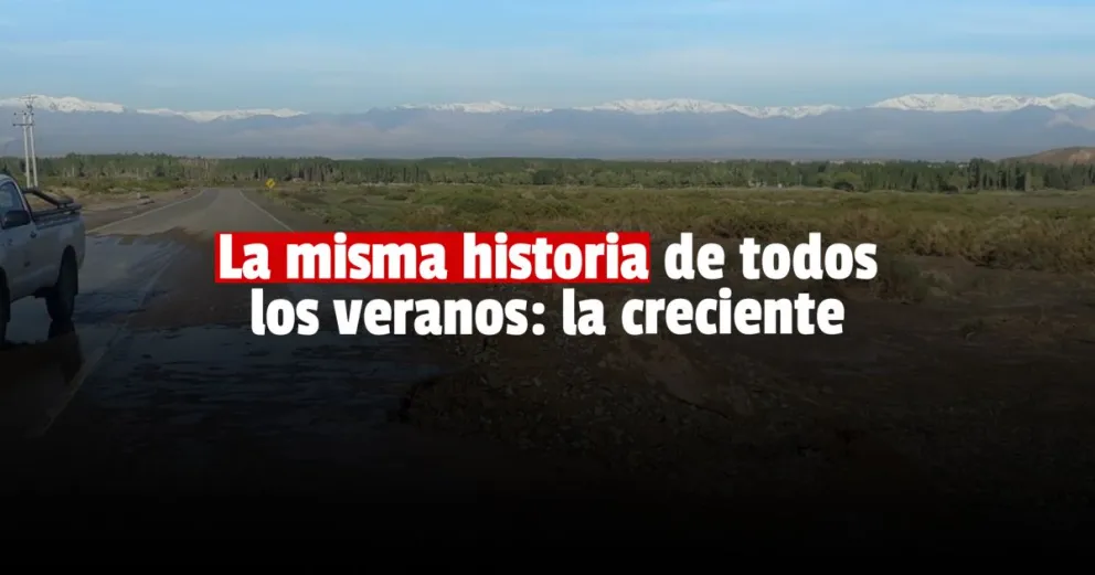 La creciente volvió a dañar la ruta en Barreal