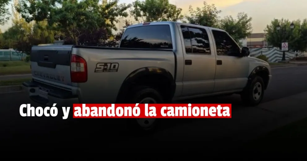 Encontraron una camioneta chocada y sin dueño