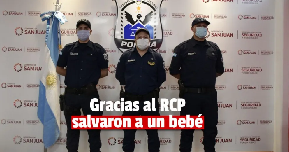 Policías se convirtieron en héroes al salvar a un bebé sin signos vitales