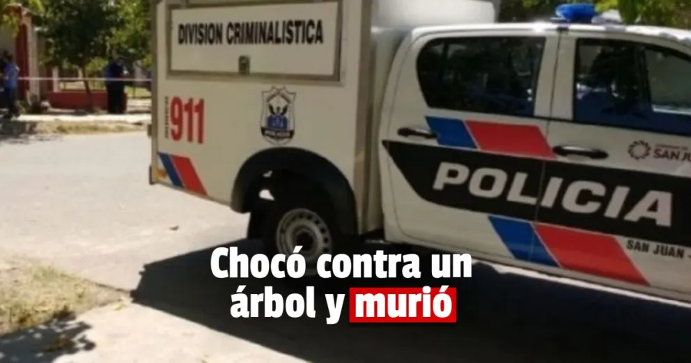 Un joven motociclista colisionó contra un árbol y murió
