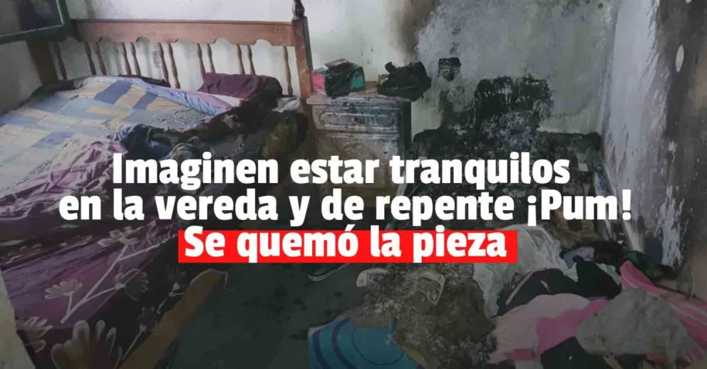 Estaba sentado en la vereda y le explotó una habitación de la casa