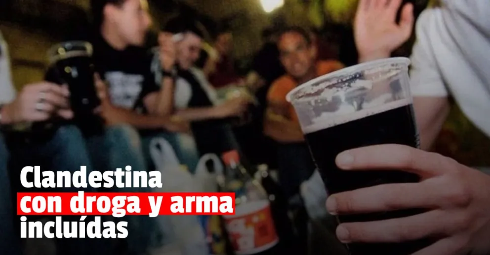 Lo detuvieron por estar en una fiesta clandestina y le encontraron un revólver y droga