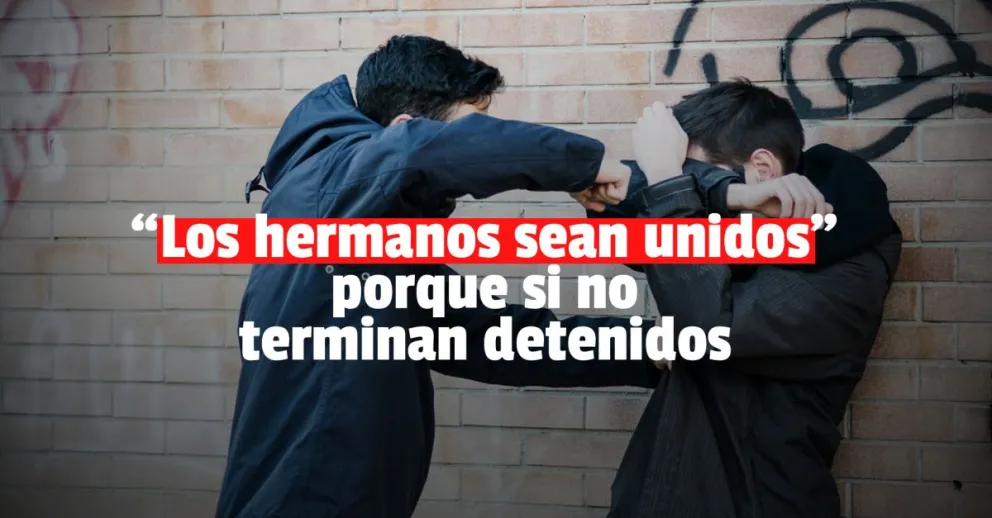 Tres hermanos terminaron detenidos por agarrarse a las piñas en la calle