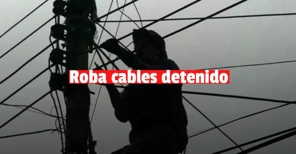 Los encontraron robando cables de teléfono: uno quedó detenido y el otro se dio a la fuga