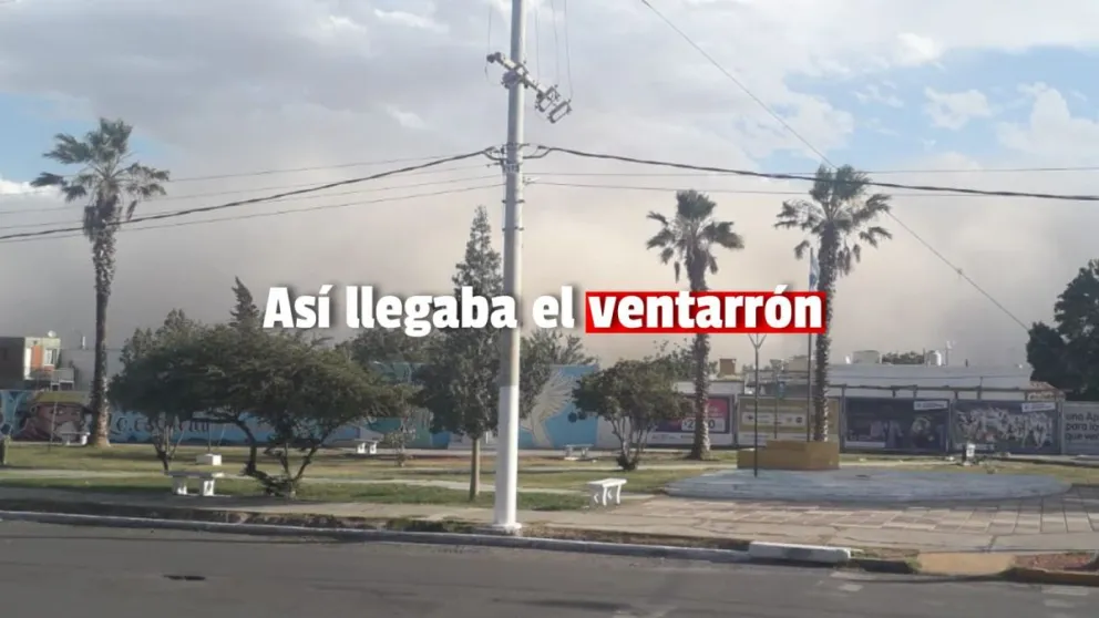 Así llegaba el fuerte viento Sur a San Juan