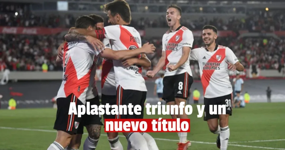 River goleó a Racing y se consagró campeón de la Liga Profesional