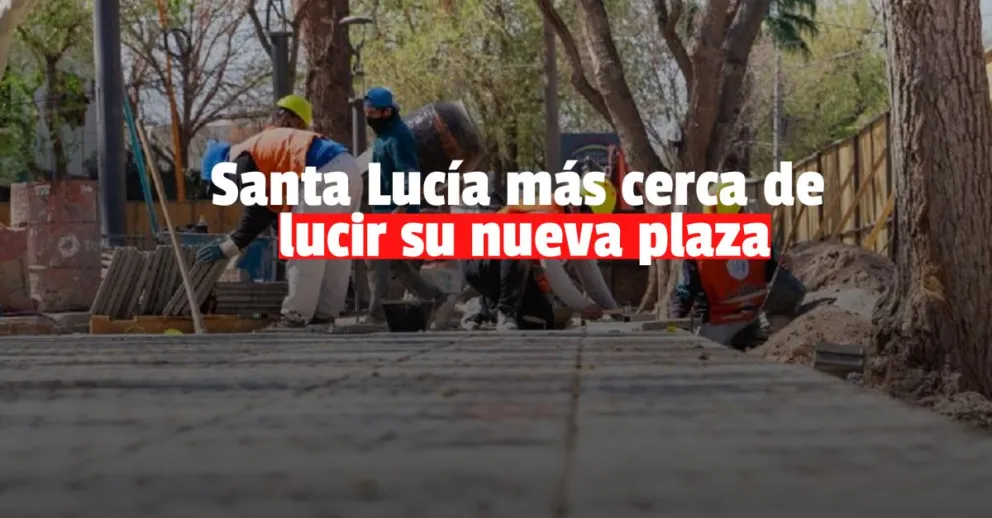 La plaza de Santa Lucía tiene un avance del 80% y está cerca de su reinauguración