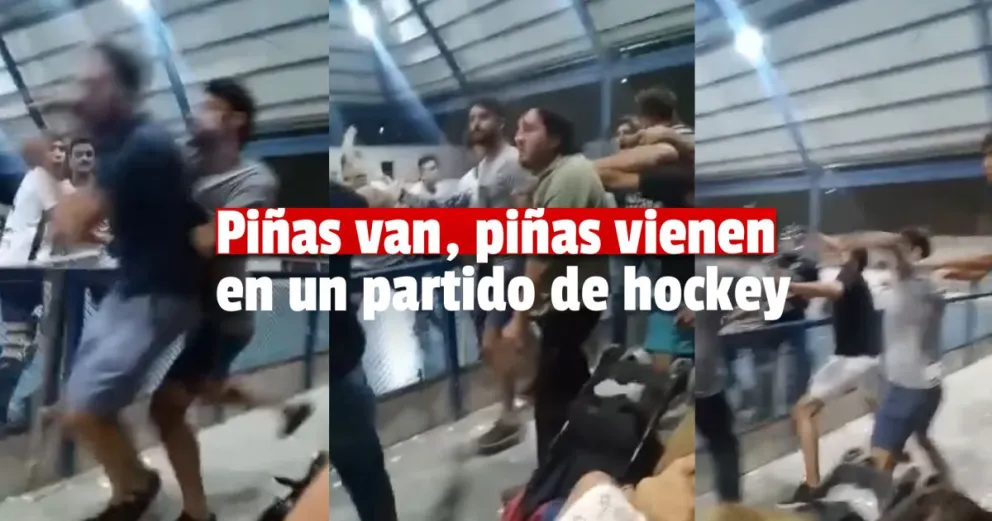 Piñas en un partido de hockey sobre patines por el presunto robo de un stick
