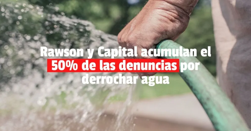 Capital y Rawson, los departamentos que más malgastan el agua